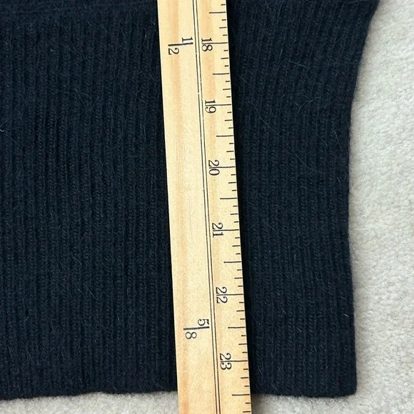 Outlander Vintage Lambswool Angora Sweater Women's Medium Beaded Black Gold - Picture 10 of 11